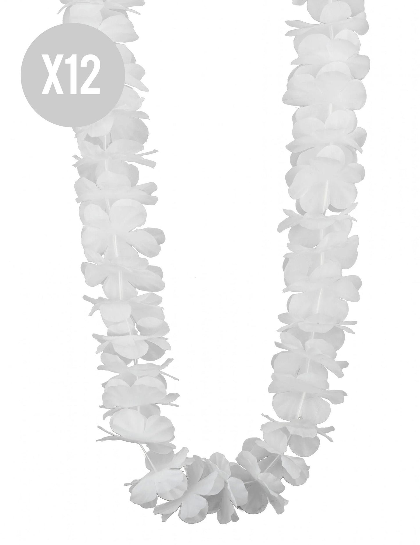 12 valkoista havaijikaulakorua