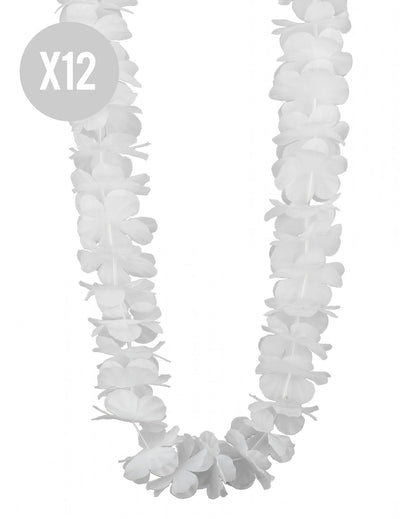 12 valkoista havaijikaulakorua
