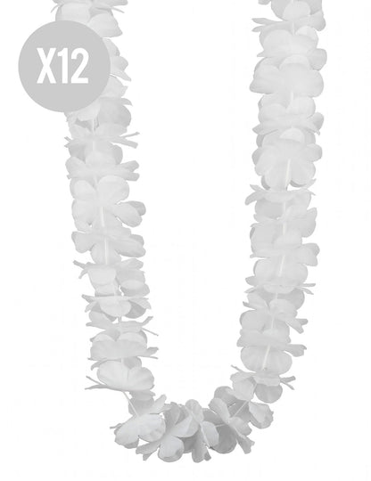 12 valkoista havaijikaulakorua