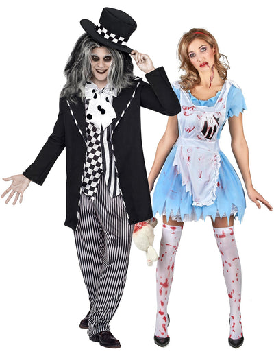 Hullun hatuntekijän ja Liisan halloween-pariasu aikuisille