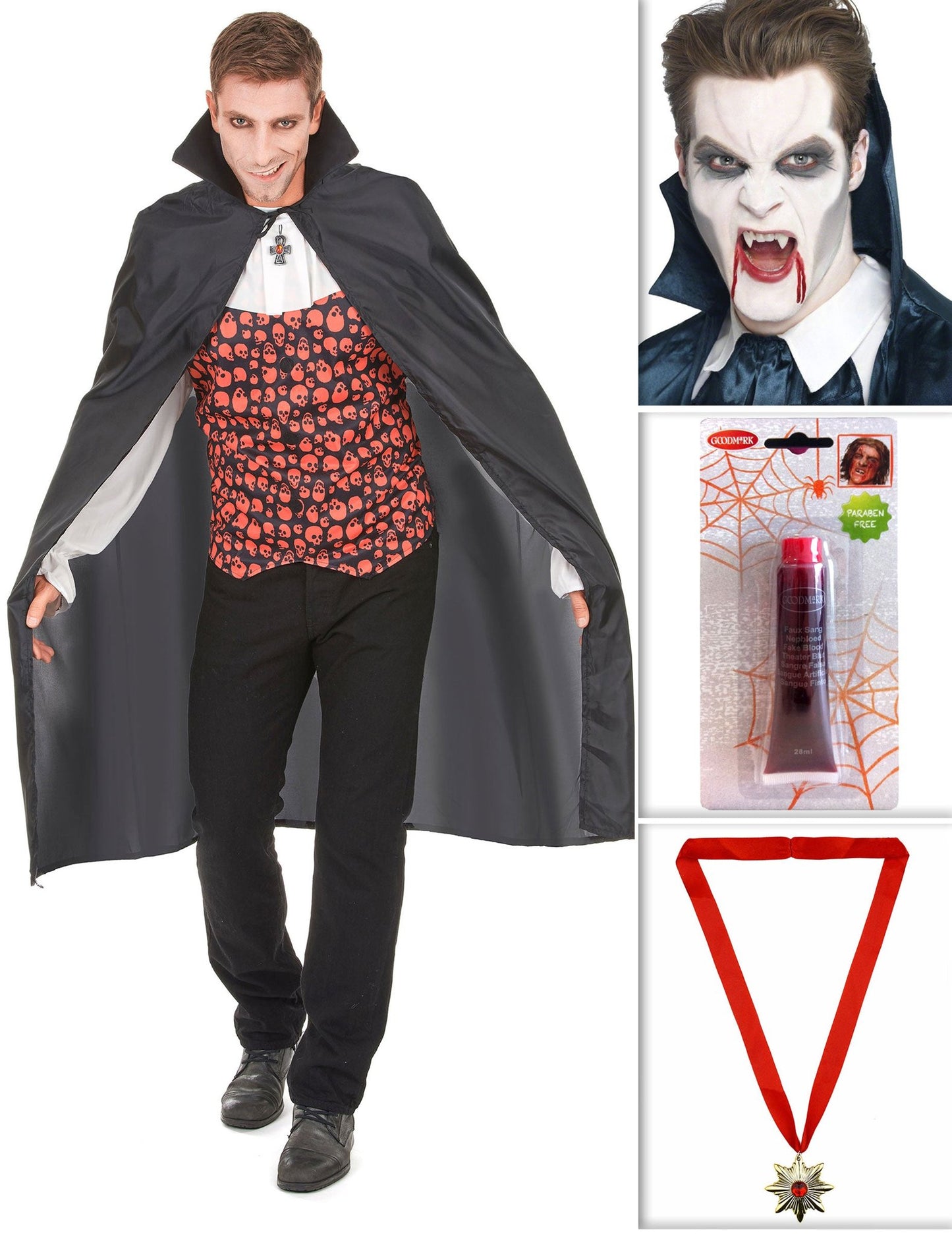 Vampyyrin Halloween setti - Vampyyriasu aikuisille