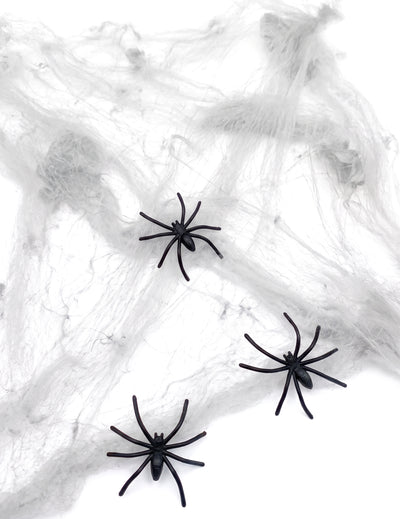 Valkoinen hämähäkinverkko hämähäkeillä 20 g Halloween