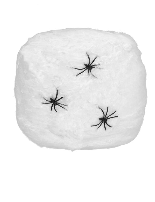 Valkoinen hämähäkinverkko hämähäkeillä 20 g Halloween