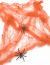 Oranssi hämähäkinseitti hämähäkeillä 20 g Halloween