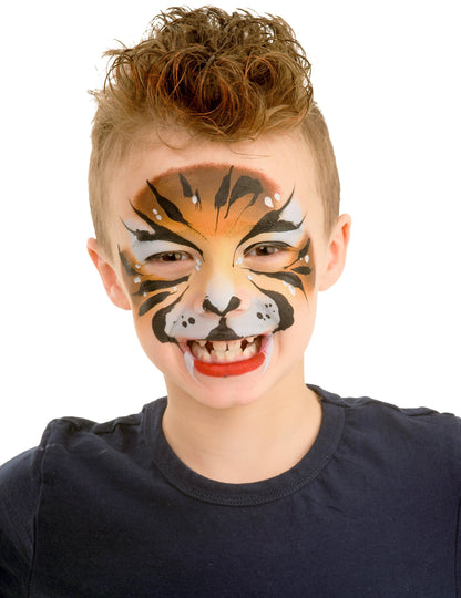 Exemple de maquillage de tigre de la trousse d'accessoires de maquillage pour déguisement
