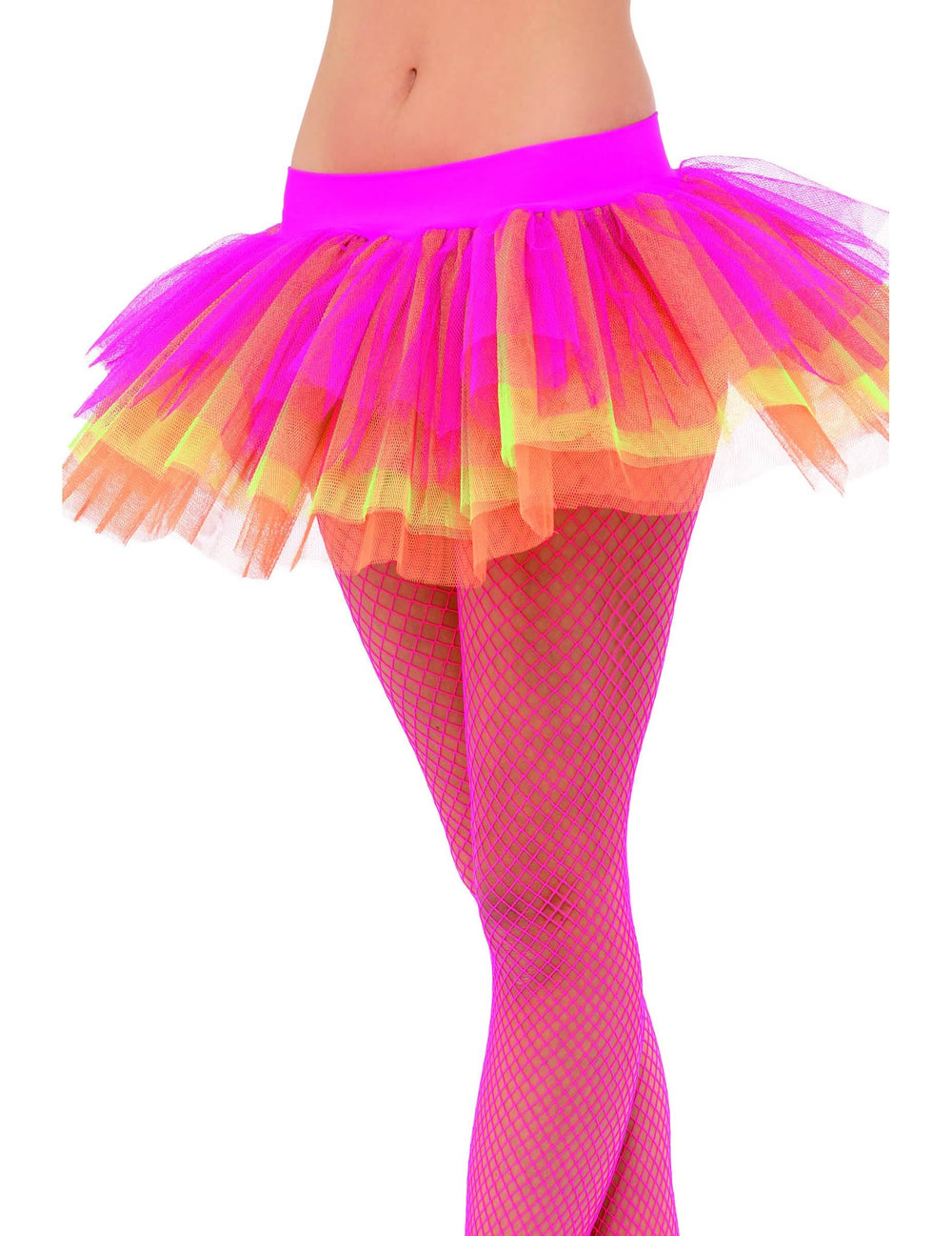 Monivärinen neon vaaleanpunainen oranssi ja keltainen baletti naisille tutu