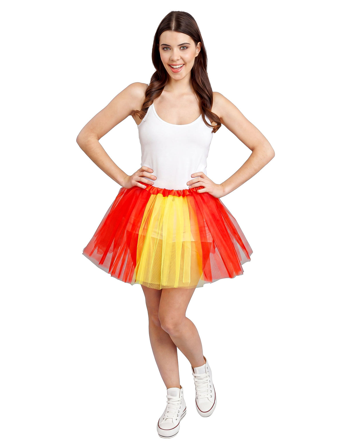 Espanja-kannattajan tutu, punainen ja keltainen, 39 cm