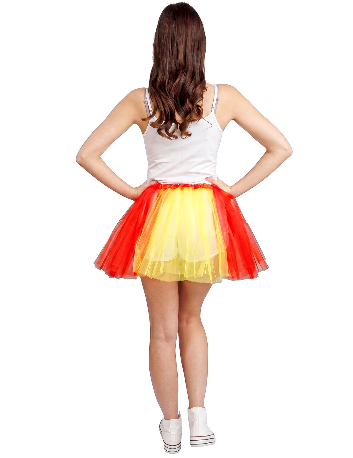 Espanja-kannattajan tutu, punainen ja keltainen, 39 cm