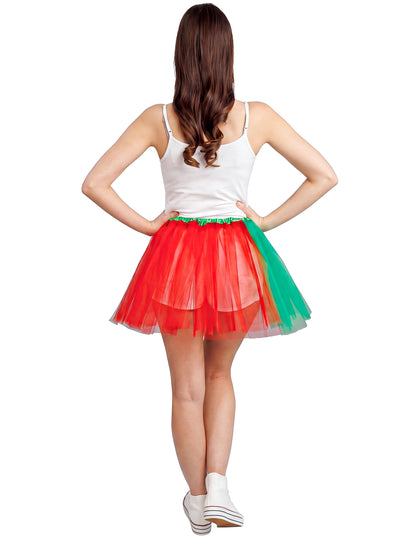 Punainen ja vihreä Portugalin tuki tutu 39 cm