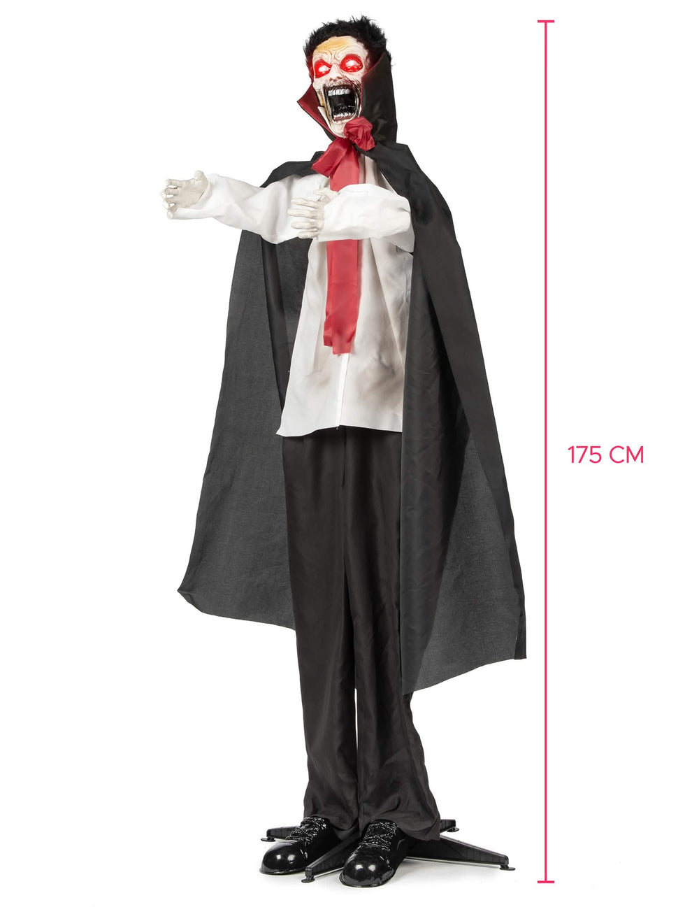 Vue de profil avec indication de la hauteur du vampire maudit animé