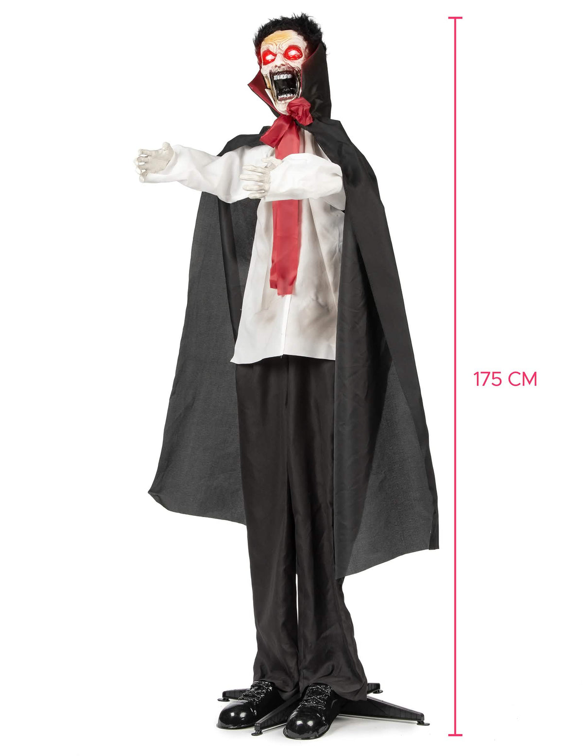 Vue de profil avec indication de la hauteur du vampire maudit animé