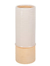 Vase beige chiné et sable en céramique