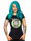 T-shirt Vegan For Me And My Family pour femme noir