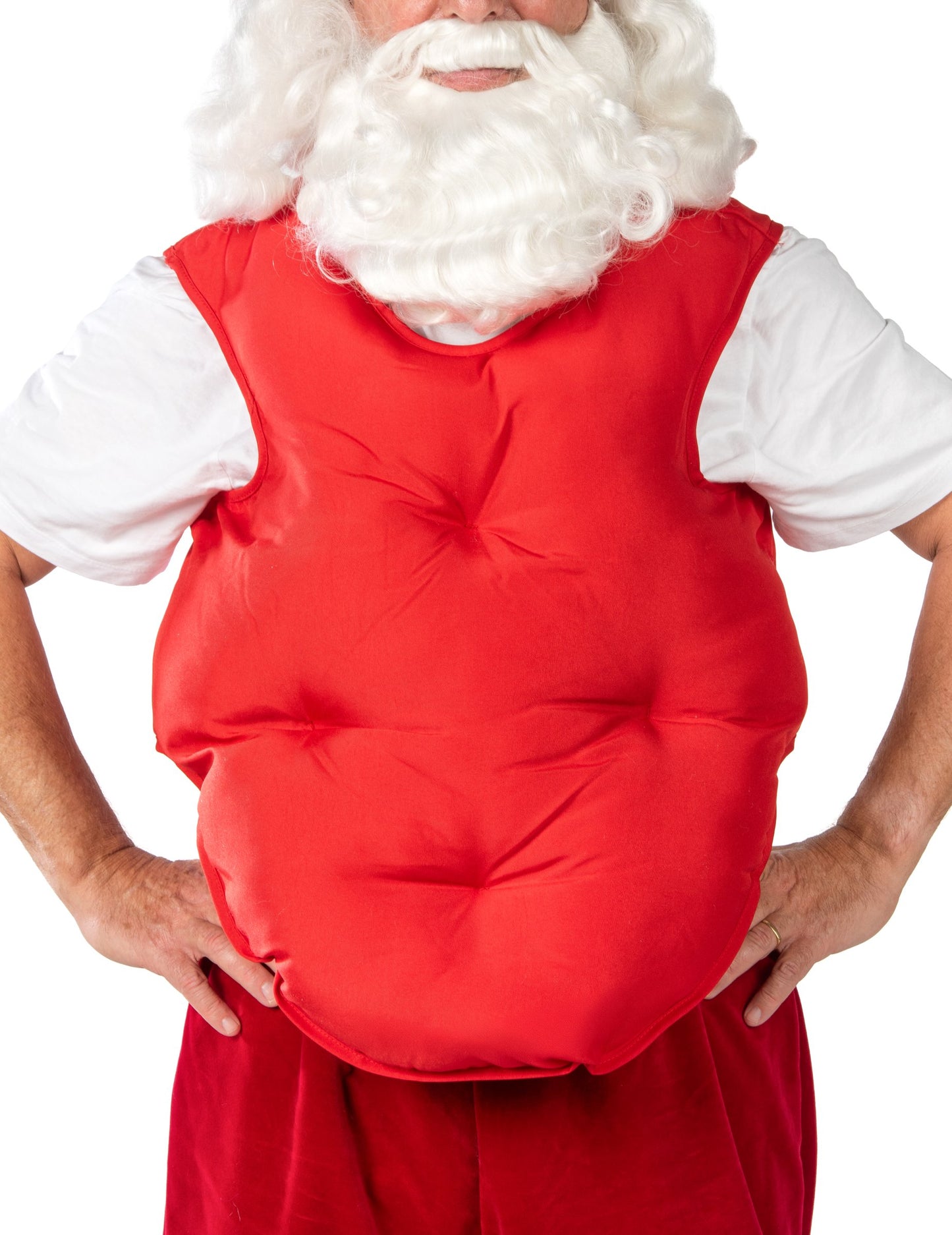 Ventre de Père Noël Luxe pour adulte rouge rembourré