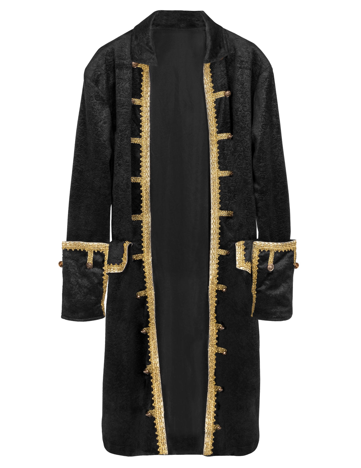 Vue de face de la veste de capitaine pirate