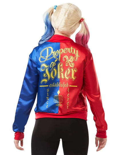 Vue de dos de la veste et t-shirt intégré Harley Quinn Suicide Squad pour adolescente