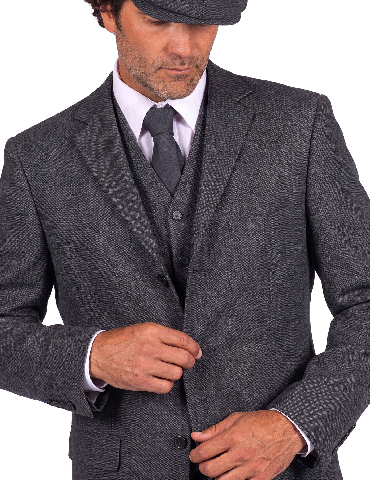 Veste gangster années 20 grise homme