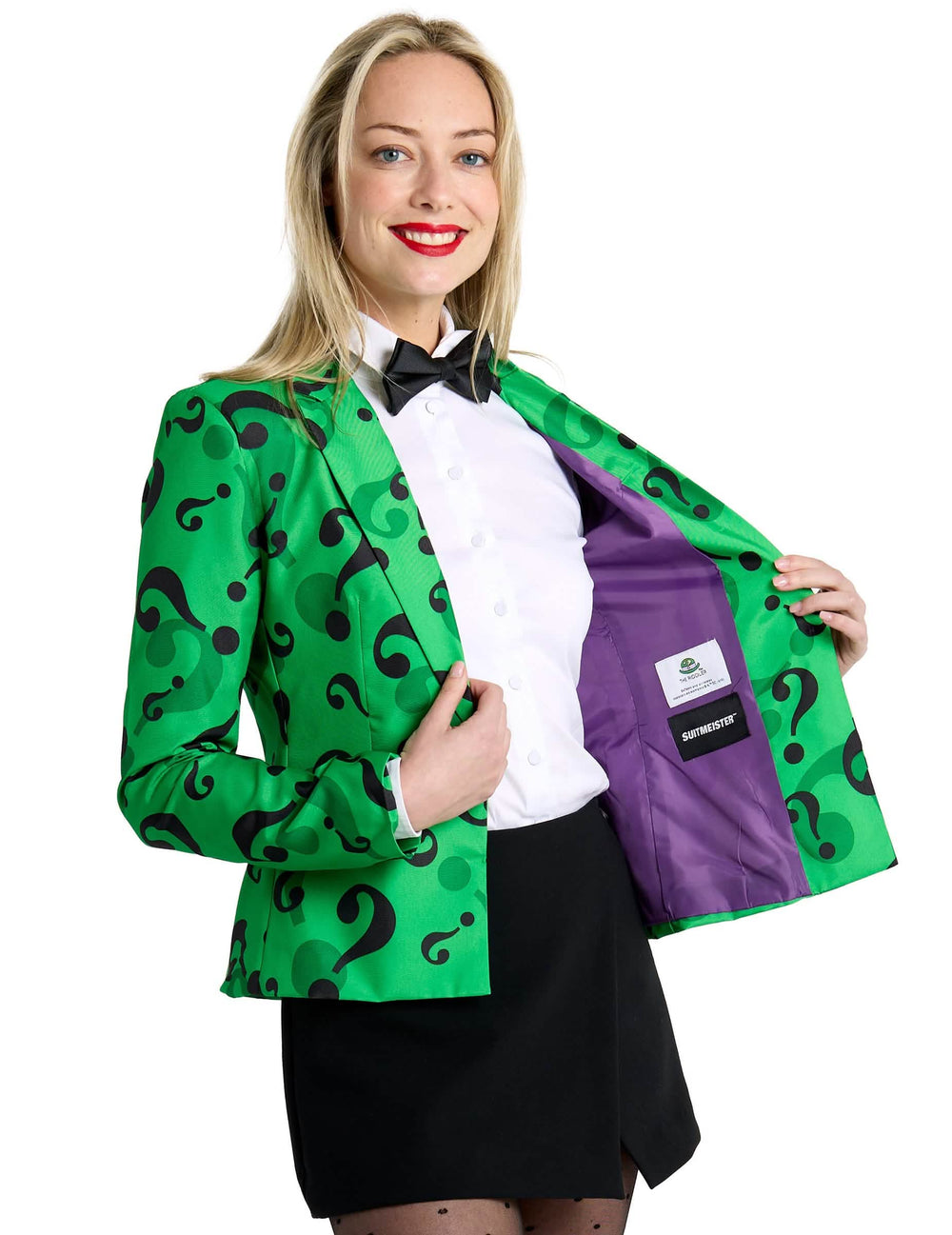 Violetti sisävuoriyksityiskohta Mrs. Riddler Suitmeister -takista